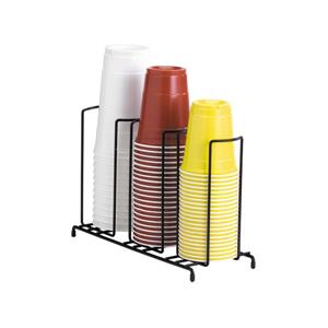 3 section wire rack cup & lid organizer